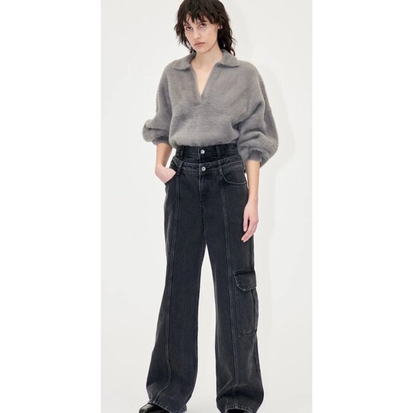 STINE GOYA Denim - STINE GOYA Paul, 1909 Denim - Wide leg black jeans size 27 NWOT